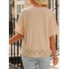 imageEVALESS Womens Spring Tops Crewneck Short Sleeve Basic Tee Shirts Oversized Summer Outfits Dressy Casual Blouses 2025Khaki