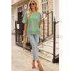 imageEVALESS Womens Spring Tops Crewneck Short Sleeve Basic Tee Shirts Oversized Summer Outfits Dressy Casual Blouses 2025Laurel Green