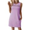 imageEVALESS Spring Summer Dresses for Women 2025 Casual Sleeveless Sundresses CutOut Fashion Beach Vacation Clothes with PocketsNew Purple