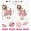 imageEVALESS Square Neck Tops Puff Long Sleeve Blouses for Women Dressy Casual Spring Fashion 202420 D Pink