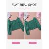 imageEVALESS Square Neck Tops Puff Long Sleeve Blouses for Women Dressy Casual Spring Fashion 2024Green