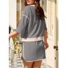 imageEVALESS Womens 2 Piece Sets Summer Casual Short Sleeve Tops Matching Drawstring Mini Skirt Going Out Lounge OutfitsGrey