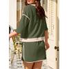 imageEVALESS Womens 2 Piece Sets Summer Casual Short Sleeve Tops Matching Drawstring Mini Skirt Going Out Lounge OutfitsMoss Green