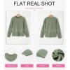 imageEVALESS Womens Crewneck Long Sleeve Tops Casual Polka Dots Tops Summer Fall 2025 Tshirts ShirtsG Green