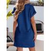 imageEVALESS Womens Summer Dresses Fashion 2025 Short Sleeve Spring Mini Dress Casual Beach Vacation Clothes DressesZ Bluing