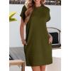 imageEVALESS Womens Summer Dresses Fashion 2025 Short Sleeve Spring Mini Dress Casual Beach Vacation Clothes DressesZ Jungle Green