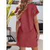 imageEVALESS Womens Summer Dresses Fashion 2025 Short Sleeve Spring Mini Dress Casual Beach Vacation Clothes DressesZ Racing Red