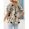 imageEVALESS Womens Tops Off The Shoulder Blouses for Women Dressy Casual Cute Puff Sleeve T Shirts Fashion 2025Black Floral