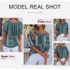 imageEVALESS Womens Tops Off The Shoulder Blouses for Women Dressy Casual Cute Puff Sleeve T Shirts Fashion 2025Prussian Blue