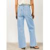 imageEVALESS Womens Wide Leg Jeans High Waisted Stretchy Loose Denim PantsIceland Blue
