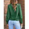 imageEVALESS Work Blouses for Women Long Sleeve Blouses Business Spring Top Womens V Neck Office ShirtsB Green