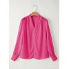 imageEVALESS Work Blouses for Women Long Sleeve Blouses Business Spring Top Womens V Neck Office ShirtsB Rose