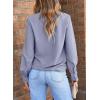 imageEVALESS Work Blouses for Women Long Sleeve Blouses Business Spring Top Womens V Neck Office ShirtsB Sky Blue