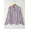 imageEVALESS Work Blouses for Women Long Sleeve Blouses Business Spring Top Womens V Neck Office ShirtsD Grey