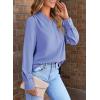 imageEVALESS Work Blouses for Women Long Sleeve Blouses Business Spring Top Womens V Neck Office ShirtsD Sky Blue