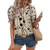 imageEVALESS Womens Tops Off The Shoulder Blouses for Women Dressy Casual Cute Puff Sleeve T Shirts Fashion 2025Black Floral