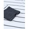 imageEVALESS Long Sleeve Tops for Women Trendy Striped Button Up Tunic Shirts Loose Fit Sexy Henley Tee Blouses1b White