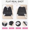 imageEVALESS Long Sleeve Tops for Women Trendy Striped Button Up Tunic Shirts Loose Fit Sexy Henley Tee Blouses5b Black