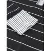 imageEVALESS Long Sleeve Tops for Women Trendy Striped Button Up Tunic Shirts Loose Fit Sexy Henley Tee Blouses5b Black