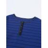 imageEVALESS Long Sleeve Tops for Women Trendy Striped Button Up Tunic Shirts Loose Fit Sexy Henley Tee BlousesD Blue