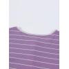 imageEVALESS Long Sleeve Tops for Women Trendy Striped Button Up Tunic Shirts Loose Fit Sexy Henley Tee BlousesD Purple