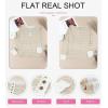 imageEVALESS Long Sleeve Tops for Women Trendy Striped Button Up Tunic Shirts Loose Fit Sexy Henley Tee BlousesR Apricot
