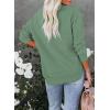 imageEVALESS Sweatshirt for Women Crewneck Long Sleeve Side Split Tops Casual Solid Color Loose Pullover Shirts 2025 ClothesB Green