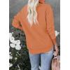 imageEVALESS Sweatshirt for Women Crewneck Long Sleeve Side Split Tops Casual Solid Color Loose Pullover Shirts 2025 ClothesD Orange