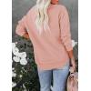 imageEVALESS Sweatshirt for Women Crewneck Long Sleeve Side Split Tops Casual Solid Color Loose Pullover Shirts 2025 ClothesD Pink