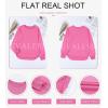 imageEVALESS Sweatshirt for Women Crewneck Long Sleeve Side Split Tops Casual Solid Color Loose Pullover Shirts 2025 ClothesD Rose