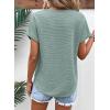 imageEVALESS Womens Cap Short Sleeve Textured Tops Summer Dressy Casual V Neck Solid Loose Basic T Shirts Tee BlousesB Light Blue