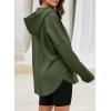 imageEVALESS Womens Oversized Hoodies Casual Long Sleeve Half Zipper Pocket Sweatshirt Pullover TopsA Pickle Green