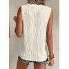 imageEVALESS Womens Spring Summer Tank Tops Wavy Textured Office Work Business Dressy Casual Crewneck Sleeveless Top Shirts for Ladies Beige Large