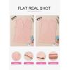 imageEVALESS Womens Summer Short Sleeve Textured Tops Trendy V Neck Cap Sleeve Solid Loose Dressy Casual Basic T Shirts BlousesPink