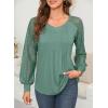 imageEVALESS Womens Long Sleeve Shirts Lace Tops Business Casual Spring Fashion Outfits ClothesCanton
