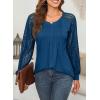 imageEVALESS Womens Long Sleeve Shirts Lace Tops Business Casual Spring Fashion Outfits ClothesNavy Blue