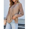 imageEVALESS Womens Long Sleeve Shirts Lace Tops Business Casual Spring Fashion Outfits ClothesParchment