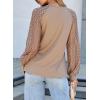 imageEVALESS Womens Long Sleeve Shirts Lace Tops Business Casual Spring Fashion Outfits ClothesParchment