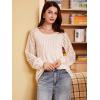 imageEVALESS Womens Long Sleeve Shirts Lace Tops Business Casual Spring Fashion Outfits ClothesWhite