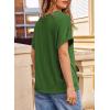 imageEVALESS Womens Summer Tops Short Sleeve V Neck Business Casual Dressy Blouses ShirtsEmerald Green