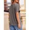 imageEVALESS Womens Summer Tops Short Sleeve V Neck Business Casual Dressy Blouses ShirtsGrey