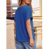 imageEVALESS Womens Summer Tops Short Sleeve V Neck Business Casual Dressy Blouses ShirtsRoyal Blue