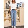 imageEVALESS Womens Summer Tops Short Sleeve V Neck Business Casual Dressy Blouses ShirtsWhite