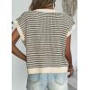 imageEVALESS Womens Sweater Vest Striped Pullover Tank Top Round Neck Cap Sleeve Lightweight 2025 Summer Casual ClothesApricot Stripe
