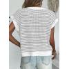 imageEVALESS Womens Sweater Vest Striped Pullover Tank Top Round Neck Cap Sleeve Lightweight 2025 Summer Casual ClothesGray Stripe