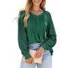imageEVALESS Womens Long Sleeve Shirts Lace Tops Business Casual Spring Fashion Outfits ClothesBlackish Green