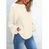 imageEVALESS Womens Long Sleeve Shirts Oversized Crewneck Trendy Tee Shirts TopsWhite