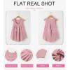 imageEVALESS Womens Tank Tops Summer Loose Fit Pleated Scoop Neck Camisole Tops for Women 2025 Trendy Sleeveless Flowy BlousesB Apricot Pink