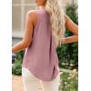 imageEVALESS Womens Tank Tops Summer Loose Fit Pleated Scoop Neck Camisole Tops for Women 2025 Trendy Sleeveless Flowy BlousesB Apricot Pink