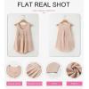 imageEVALESS Womens Tank Tops Summer Loose Fit Pleated Scoop Neck Camisole Tops for Women 2025 Trendy Sleeveless Flowy BlousesC Beige